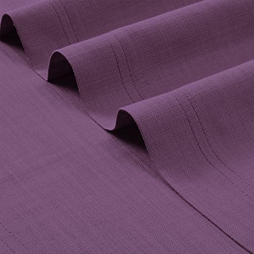Image of TRIDENT Namaste Doublebed King Size bedsheets Crushed Violets, Linen Look 100% Cotton with 2 Pillowcovers