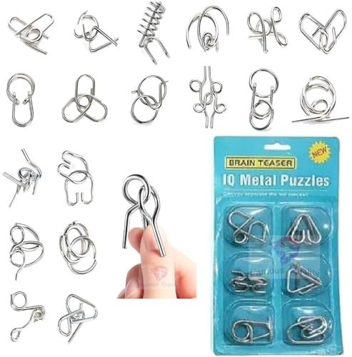 Famous Quality Mind Challenging Game - Brain Teasers Metal Wire Puzzle - Assorted Metal Puzzle for Gifts, Party Favors, Prizes, Disentanglement Puzzle Unlock Interlock Toys- Easter Theme