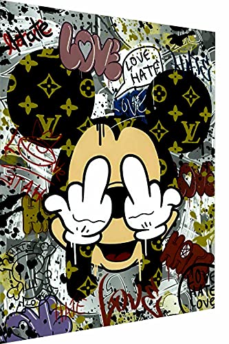 Magic Canvas Art Pop Art Micky Maus Funny Leinwandbild 1- teilig...