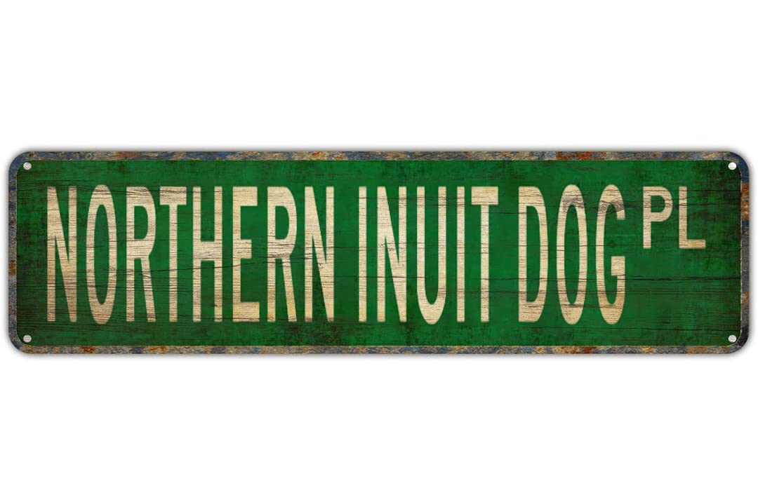 NORTHERN INUIT DOG PL Vintage Tin Signs Art Plaque Aluminum for Bedroom Kitchen Garden Wall Bar Club Coffee Hanging Home Decor 4x16 Inch