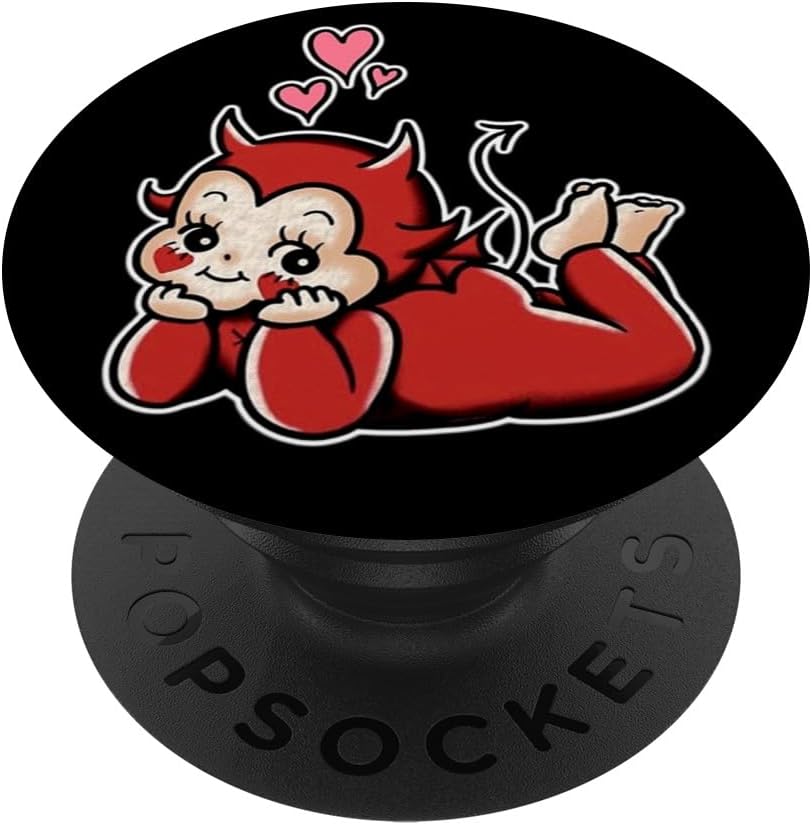 Kewpie Baby Devil Cupid Love Traditional Tattoo Flash PopSockets PopGrip for MagSafe