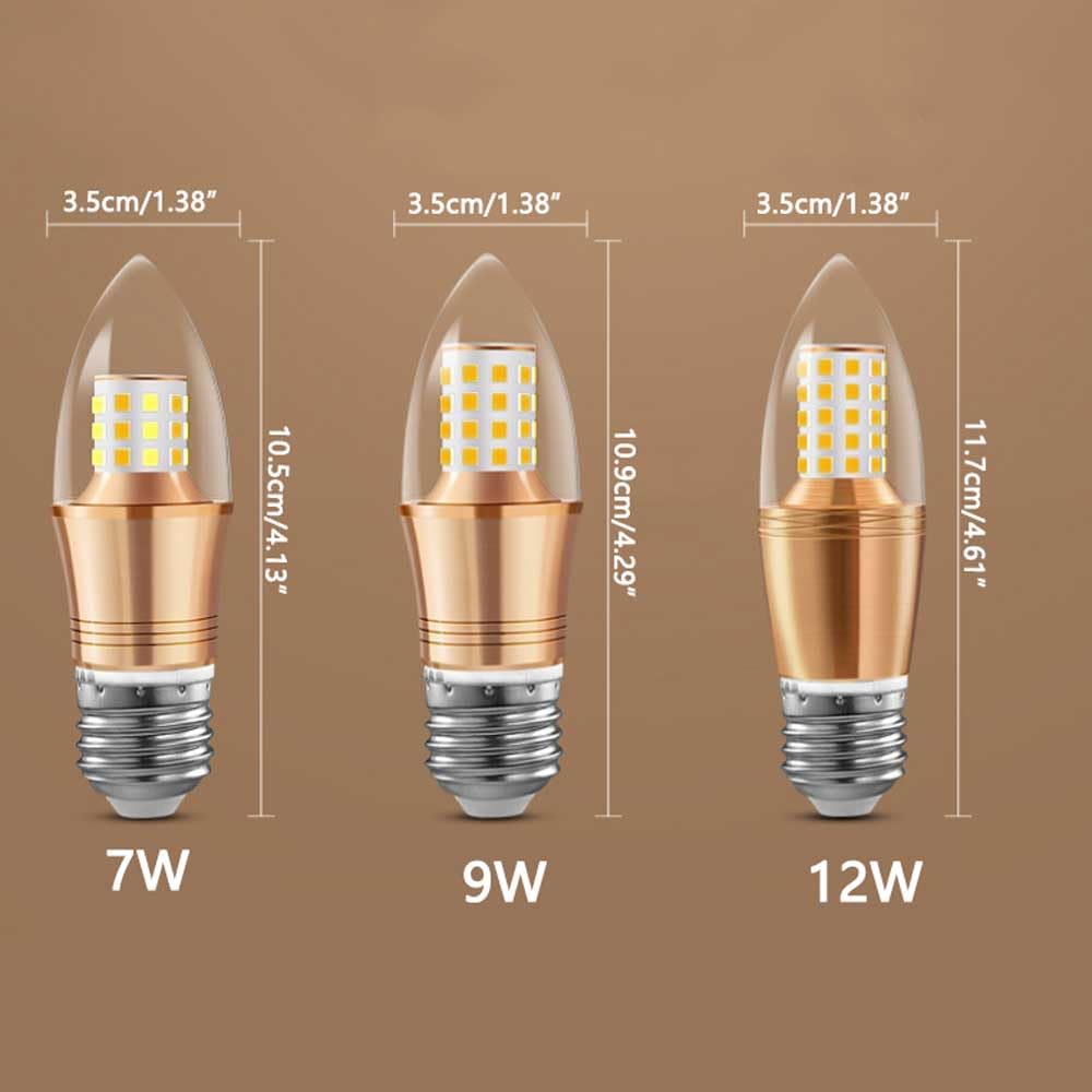 Paquete de 10 bombillas LED de maíz E27 superbrillantes, bombilla LED blanca cálida E27 de 3000 K, sin parpadeo, no regulable, lámpara de iluminación de tres colores con ahorro de energía de 12