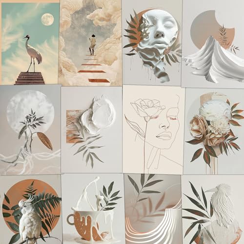 Image of Wallgasm Paper Boho Posters Set-Set Of 54, 4 X 6 Inches Posters Aesthetic Room Decor Item|Office Decor Item Mini Poster Set