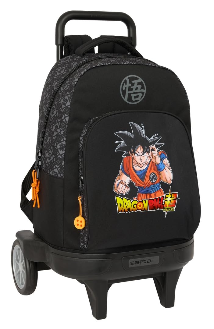Safta Dragon Ball Combat - Mochila Grande con Ruedas, Compact Evolución, Extraíble, Ideal para Niños de Diferentes Edades, Cómoda y Versátil, Calidad y Resistencia, 33x22x45 cm