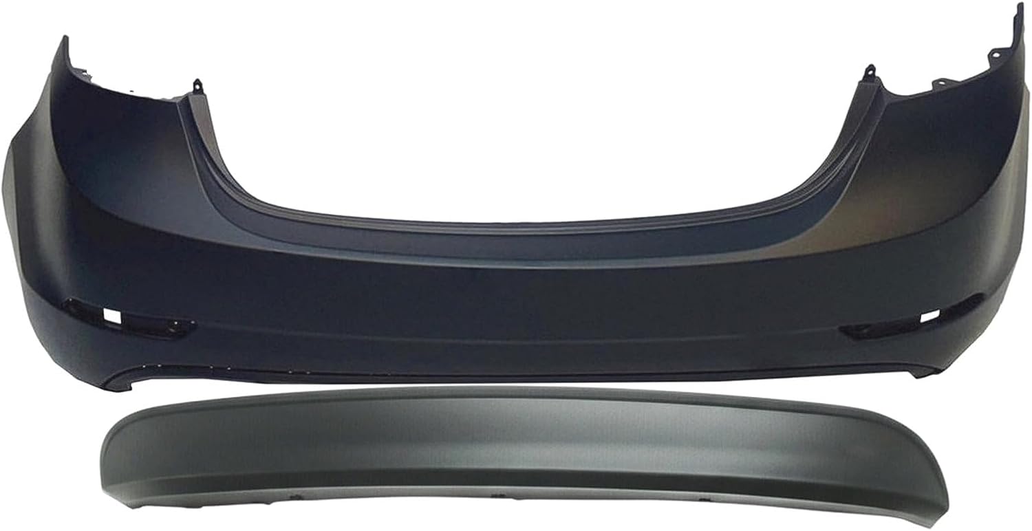 FitParts Compatible with Rear Bumper Covers Kit 2014 2015 2016 Hyundai Elantra GL GLS L SE Sport Korea Built W/O Exhaust Tip HY1100202 HY1195103, 866113X700 866123X700