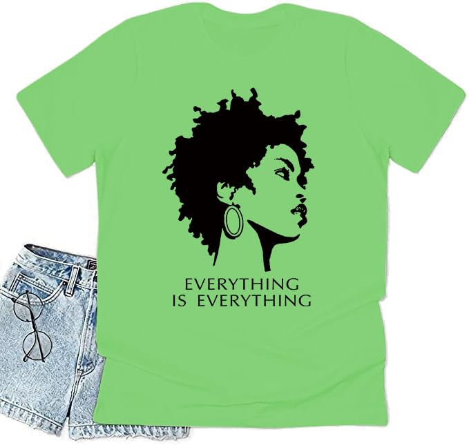 Image of Black History Shirts Black Graphic tees for Men and Women, Magic Fashion Afro American Natural Hair Vintage Melanin T-Shirts