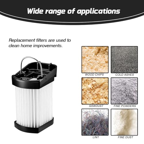 Image of NKA 8-Pack XFFWV400 HEPA Filter for Shark Wandvac Power Pet, Washable