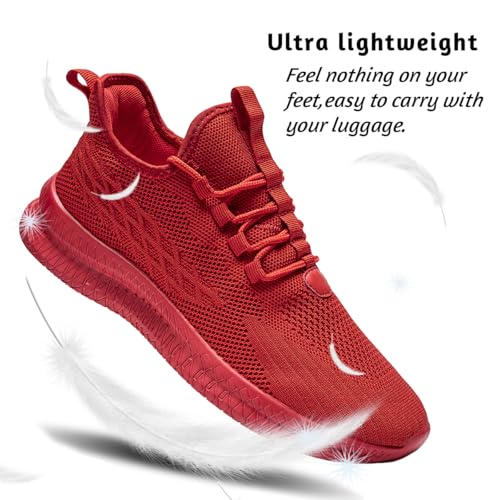 Image of DLWKIPV Running Shoes for Men Casual Slip on Tennis Walking Sneakers Lightweight Breathable Mesh Fashion Gym Athletic Sports Workout Non Slip Trainers