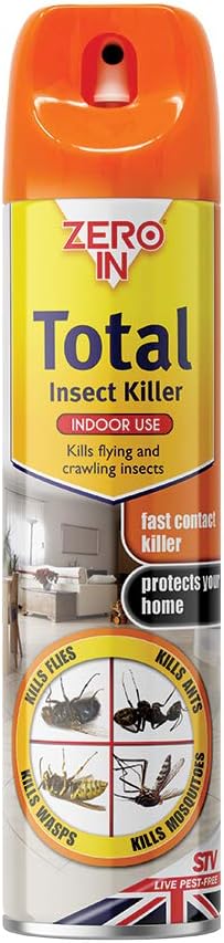 STV International Zero in Total Insect Killer 300 Ml Aerosol FastActing Control Treatment Targ