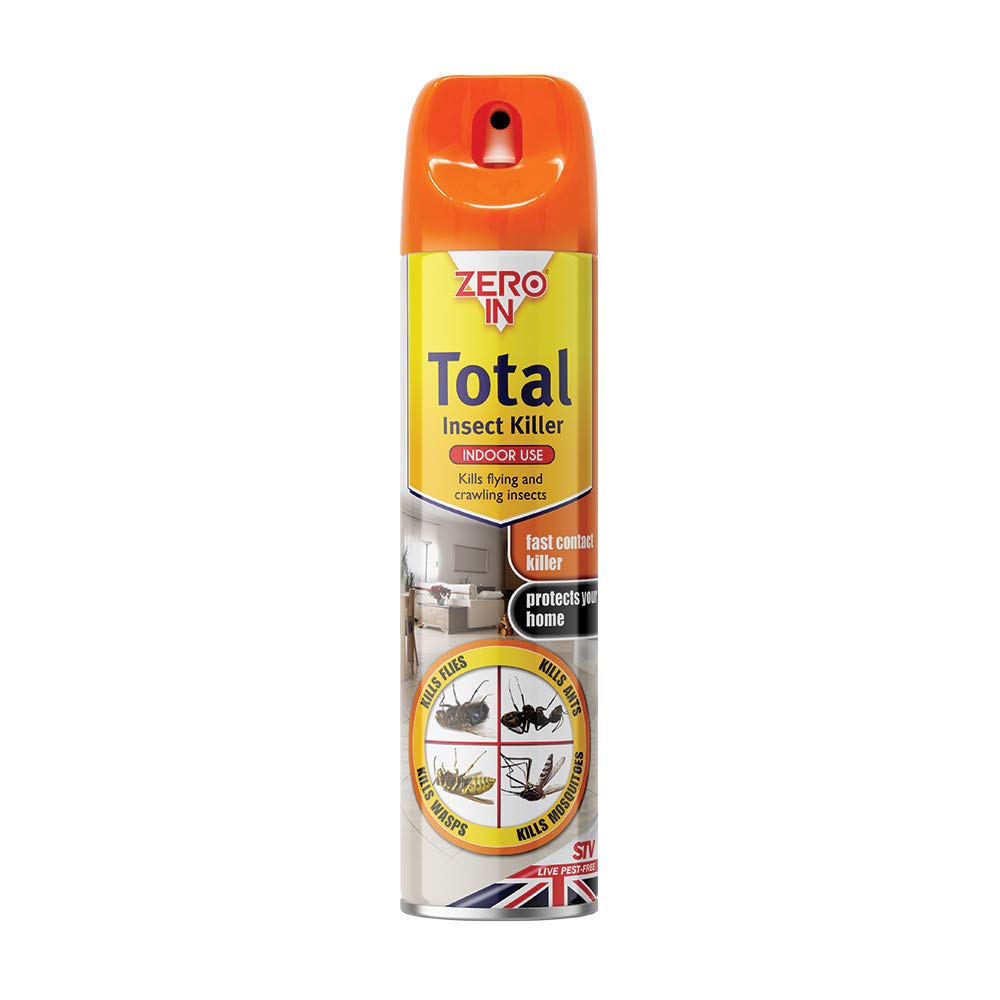 STV International Zero in Total Insect Killer 300 Ml Aerosol FastActing Control Treatment Targ