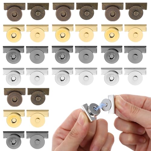28 Pairs Seamless Magnetic Snaps, Magnetic Closures for Purses &