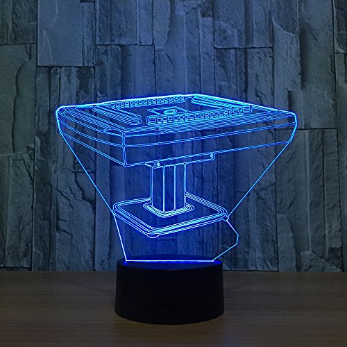 Preisvergleich Produktbild 3D Lampe Nachttischlampe Mahjong Spieltisch Nachtlicht Fürs Kinderzimmer, Led Lampe Fürs Wohnzimmer Perfekte Geschenke Für Kinder