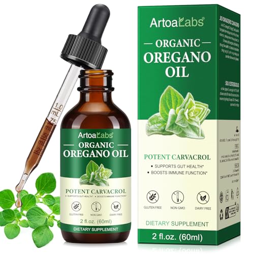 Oregano Oil Liquid Drops Premium Oregano Oil Supplement with Carvacrol 60ml Vegan Oregano Oil for Immune Support Digestive Health & Natural Protection