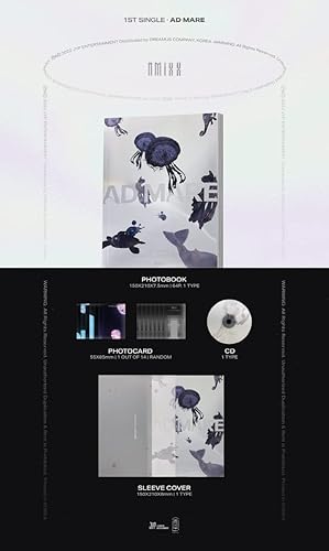 JYP Ent. NMIXX - AD MARE [Light ver.] (1er álbum individual) Álbum+CulturaRegalo coreano (pegatinas decorativas, tarjetas fotográficas)