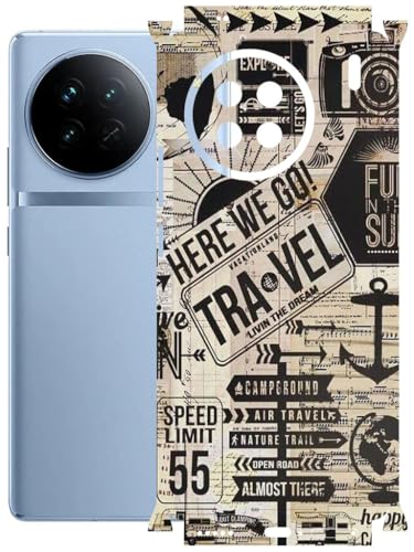 Image of AtOdds - Full Body Back Screen Guard Protector Film - Lamination Wrap Skin Sticker Compatible with VIVO X90 | Scratchproof Matte Finish (Explore)