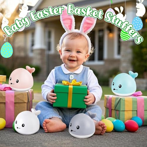 image for ANGGIKO Baby Girl Bath Toys, Easter Basket Stuffers for Babies 1 Year 