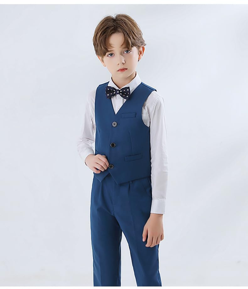 SevenBoy Kids Vest for Boys 4 Button Formal Suit Vest Children's Suit Vest4