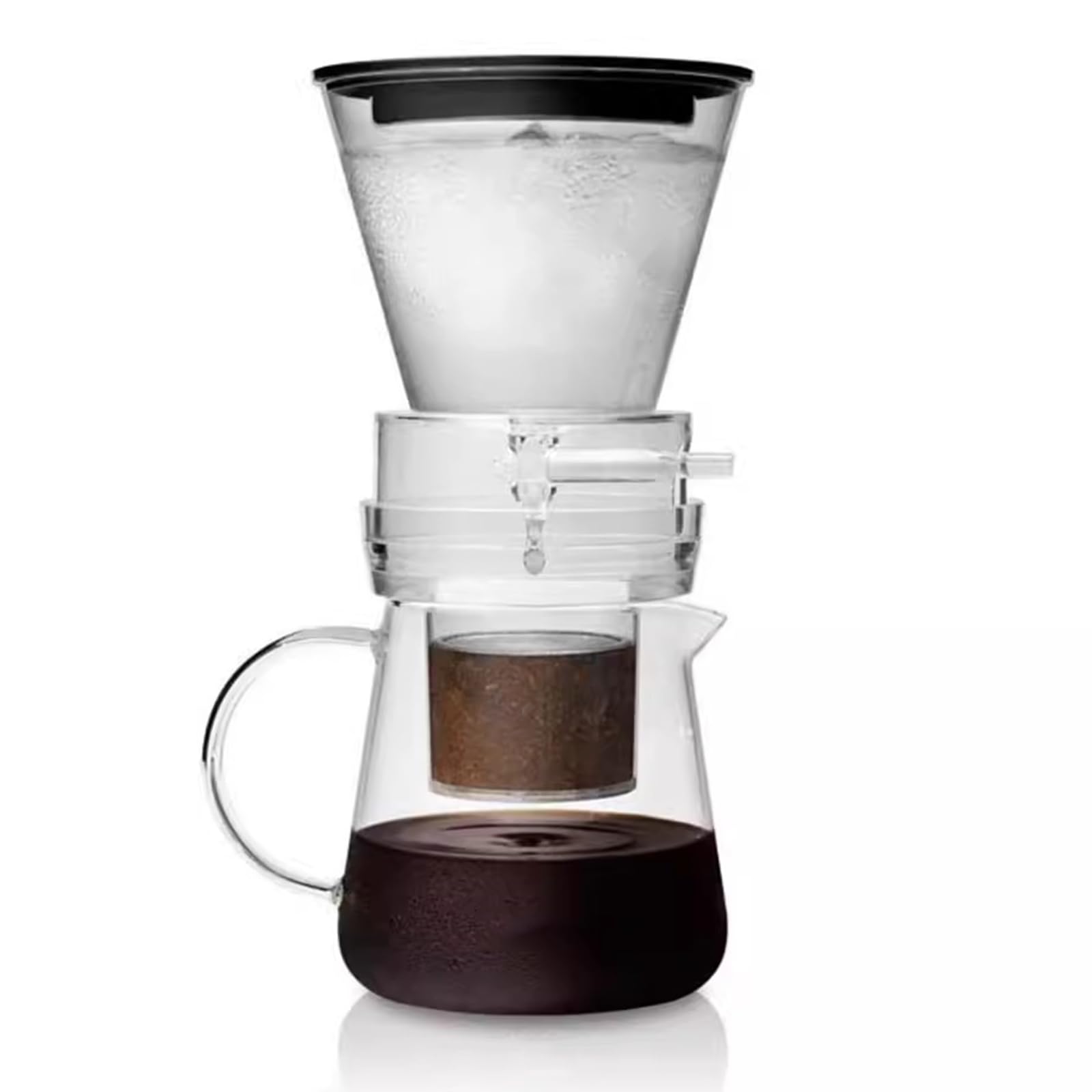 Cafetera Cold Brew, gotero de 600 ml con flujo de agua ajustable y filtro de acero inoxidable, prepara 2-4 tazas, ideal para bares y fiestas