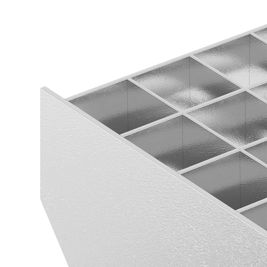 Gradino in acciaio zincato, 70 x 24 x 7 cm, argento, bordi antiscivolo, per interni ed esterni, resistente alla corrosione, per scuole, fabbriche, ristoranti e appartamenti