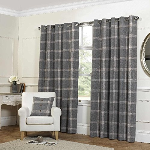 Plaid Check Woven New Checked Eyelet Fully Lined Ring Top Pair Of