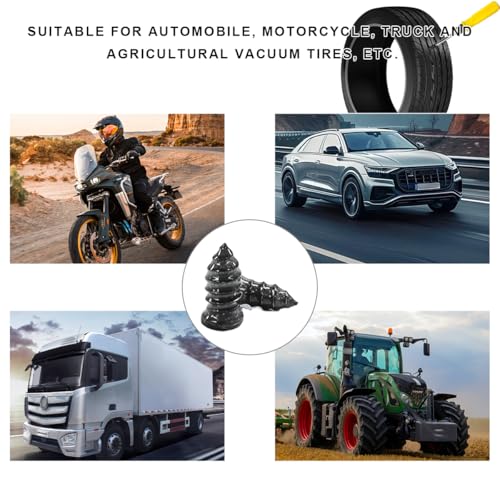 Image of 60PCS Tire Repair Rubber Nail, Self-Service Vacuum Tire Plug Tyre Repair Kit with with Screwdriver, Wheel Puncture Repair Screw Rubber Nails Kit for Car Motorcycle Truck