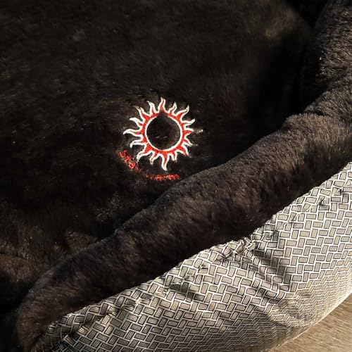 ThermoSwitch Orthopädisches Hundebett Santorini – isolierendes Wendebett mit Memoryschaum, druckentlastend & beidseitig nutzbar für Sommer & Winter (Silber-Grau, 120 cm XL)
