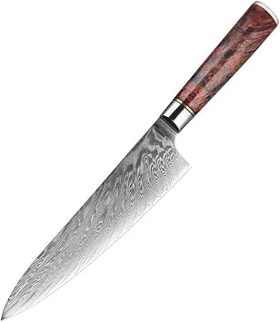 Chef Knife, 8 Inch Chefs Knife 67 Layers Japanese VG10 Damascus Stainless Steel Gyuto Cleaver Knife Kitchen Slicing