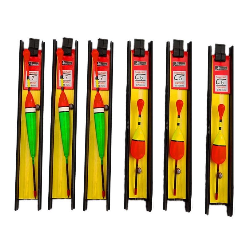 Kit Flotteur Peche Truite Bois Balsa 6 pièces Accessoire Materiel Complet Haute Sensibilite Anti-Emmelement Rotation 360