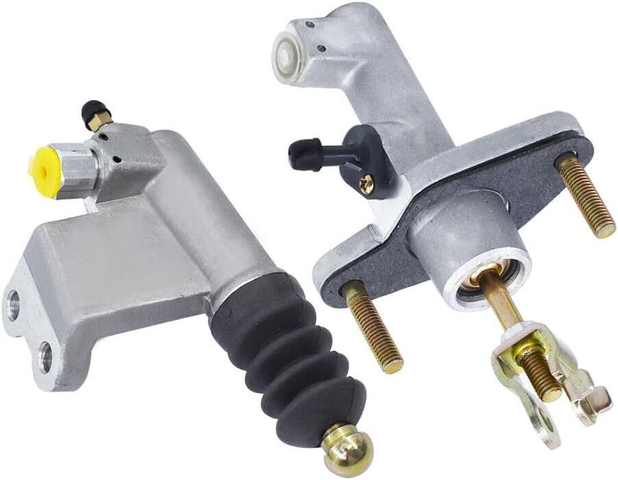 WINNEWFUTURE Clutch Master + Slave Cylinder Set Compatible with Honda Civic 1.7L D17 DX LX EX 2001-2005
