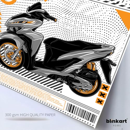Image of BLINKART Honda VarioCar Posters Sticker Gift Items for Boys Room Wall Decor || Comes with Double-Sided Tape|| Decoration Bedroom Living Room Office Studio Decor | 12x18 In (A3) - CAR-285