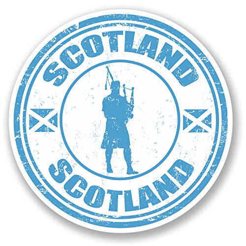 2 x Scotland Sticker Car Bike Bike Laptop Scottish Bagpipes Kilt Flag Fun #4275 (10cm x 10cm)