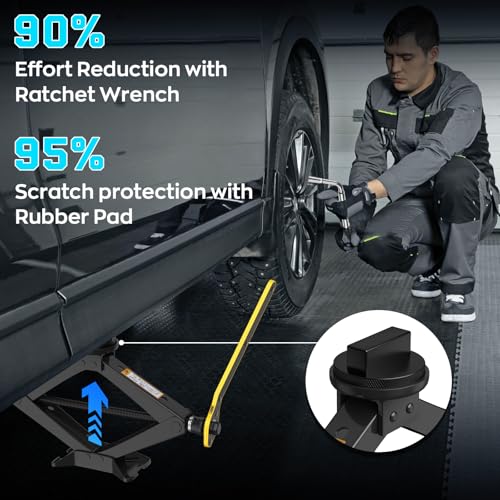 2.5 Ton Car Jack Designed for Mercedes Benz, Scissor Jack for Benz Vehicle with 2PCS Jack Pad, Tire Changing Kit Compatible with Mercedes Benz A B C E R S Class CLA CLC CLK GL GLA G GLE GLC M by IMAYCC - Image 4