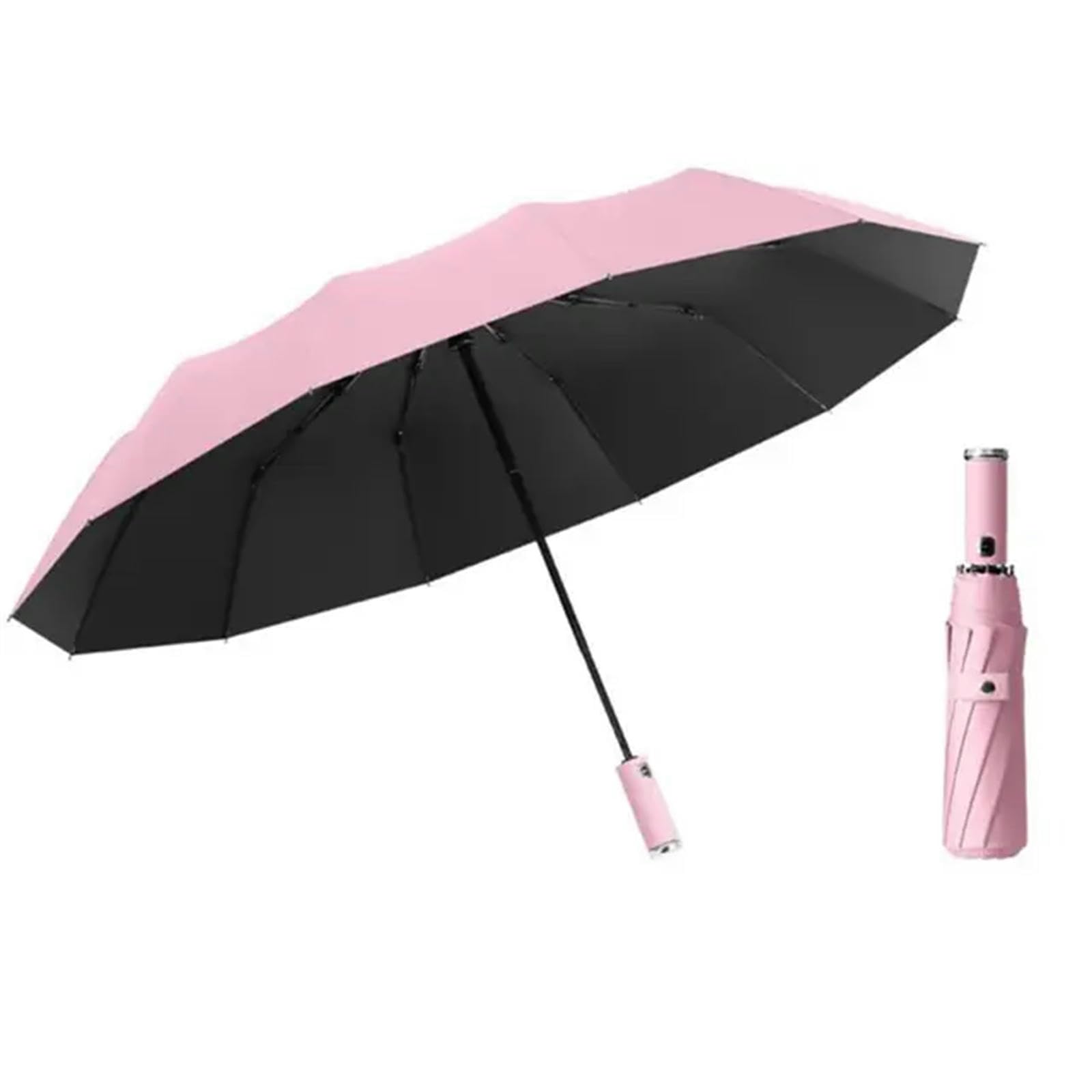 Parasol przeciwsłoneczny ochrona przed promieniowaniem UV w pełni automatyczny odwrócony składany parasol z latarką LED odblaskowy pasek parasole UV