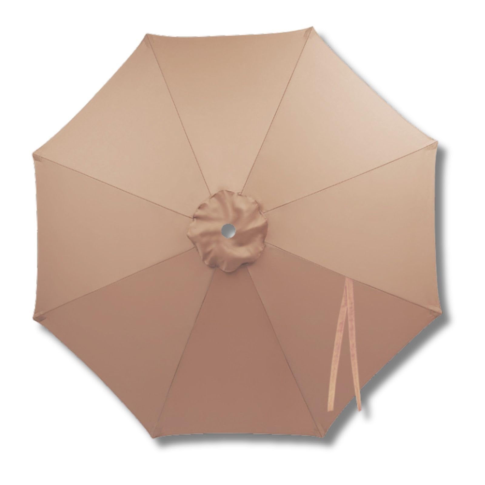 Patio Umbrella Replacement Canopy 7ft/8.2ft/10ft/11.5ft/13ft Outdoor Umbrella Replacement Top Cover for 8 Ribs UV Protective Parasol Fabric Cover for Market Table Backyard(Champagne,3.5m/11.5ft)