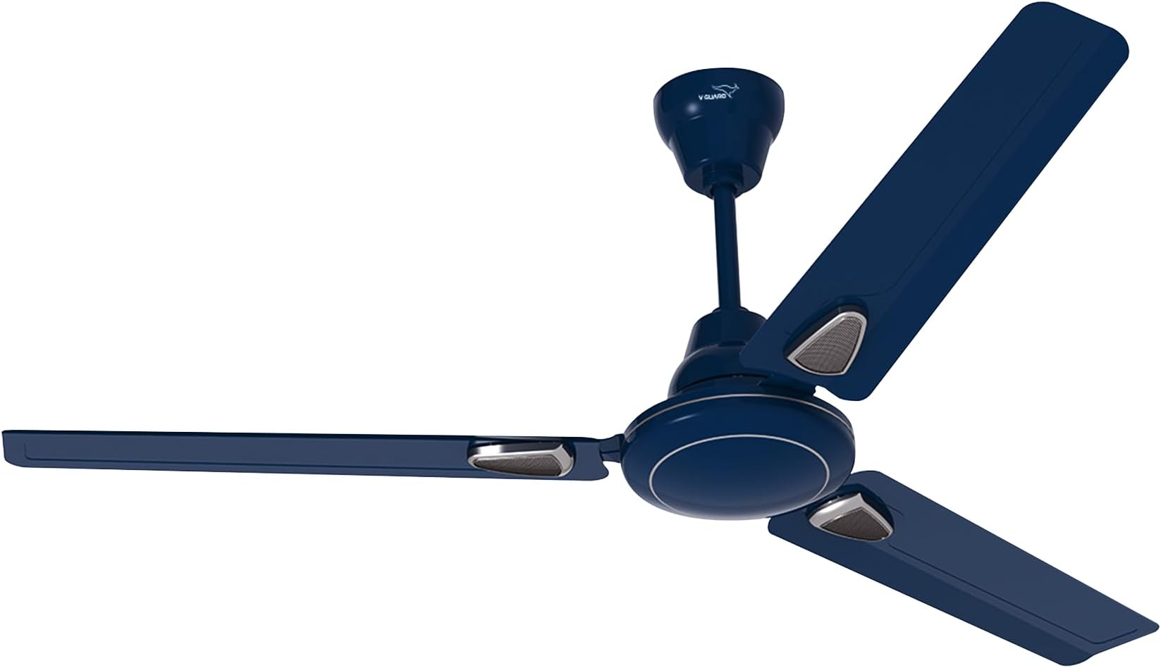 V-Guard Windle Deco AS Modern Ceiling Fan For Home| High Speed 100% Copper Motor | Exquisite Detailing For Elevated Charm | Powder-Coated Glossy Finish | Admiral Blue | 1.2 meters
