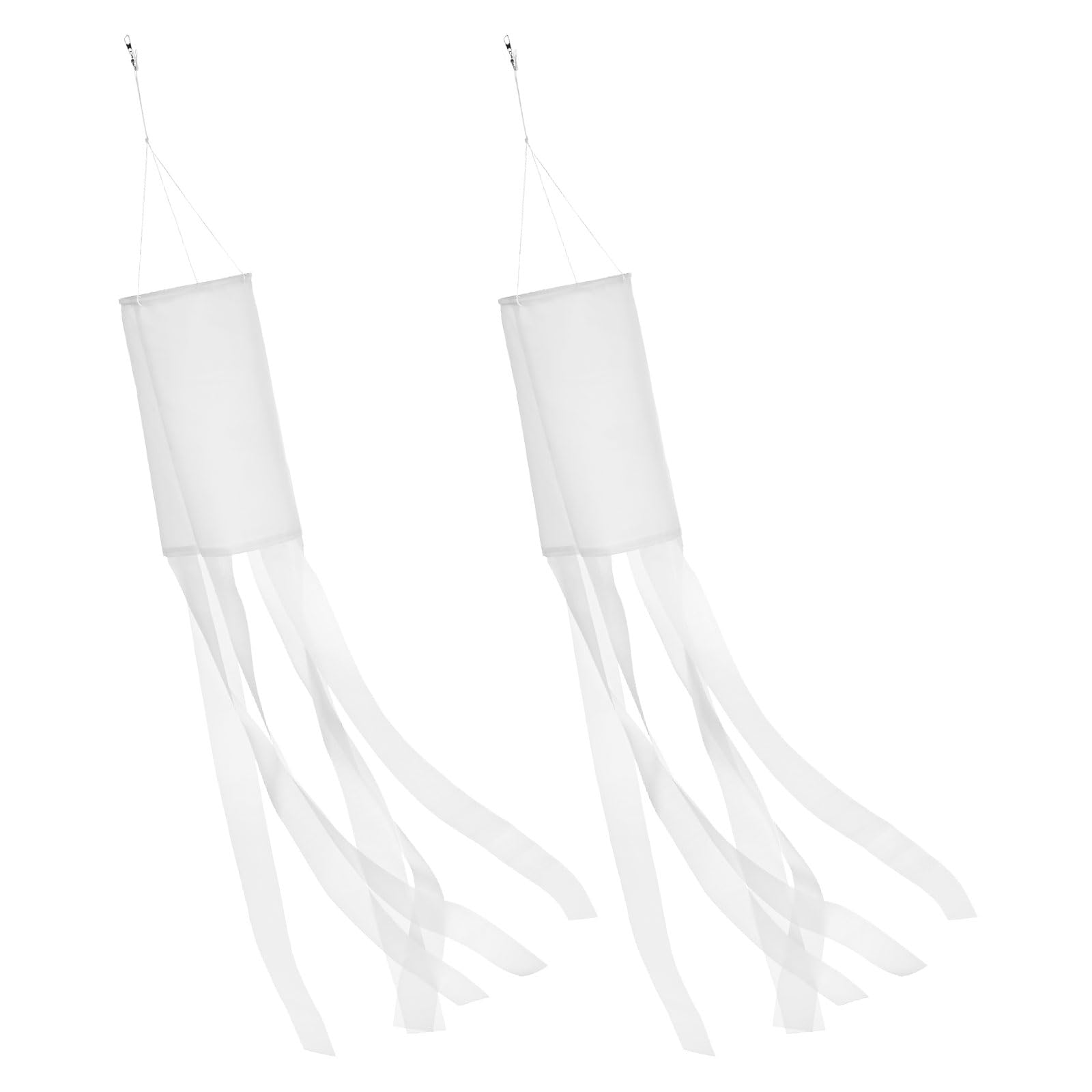 M METERXITY 2-Pack Windsock Flag 39.4in/100cm, Colorful Wind Socks, White