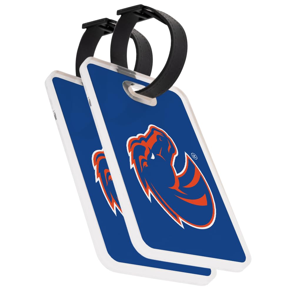 Desert Cactus Boise State University Luggage Tag Official BSU Broncos 2 Pack Travel ID Label for Suitcases Bags