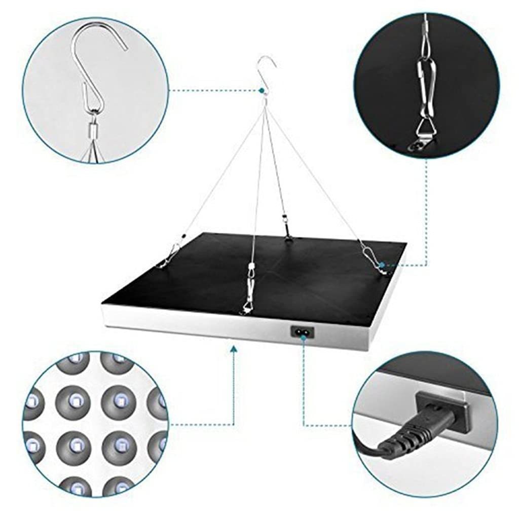 Deep Red 660nm e Infrarrojo Cercano 850nm Dispositivo de Terapia de Luz de 225 LED, Lámpara de Fisioterapia 45W, Panel de la Lámpara de Calor para Cara, Cuerpo, Instrumento de Fotobiomodulación