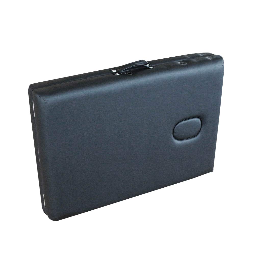 Mira Lettino massaggio portatile richiudibile senza schienale misura 185x65cm incluso accessori e borsone peso ciraca13kg (Black)