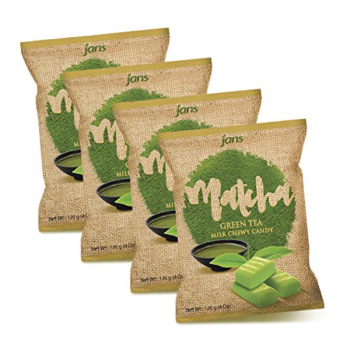 JansMilk Chewy Candy (Matcha, 4 x 4 oz)