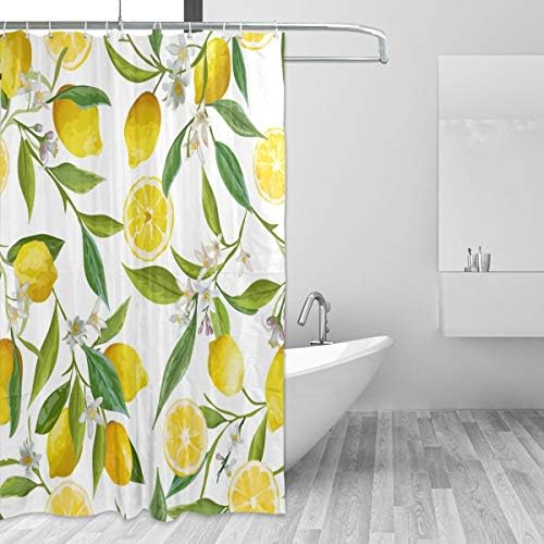 ALAZA Shower Curtain, Turquoise Blue Plaid Bathroom Waterproof Polyester Curtains Accessories With Hooks For Home Decorative (153cm x 183cm)