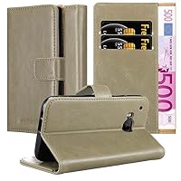 Cadorabo Custodia Libro per HTC One A9 in ORO ROSATO NERO - con Vani di Carte, Funzione Stand e Chiusura Magnetica - Portafoglio Cover Case Wallet Book Etui Protezione