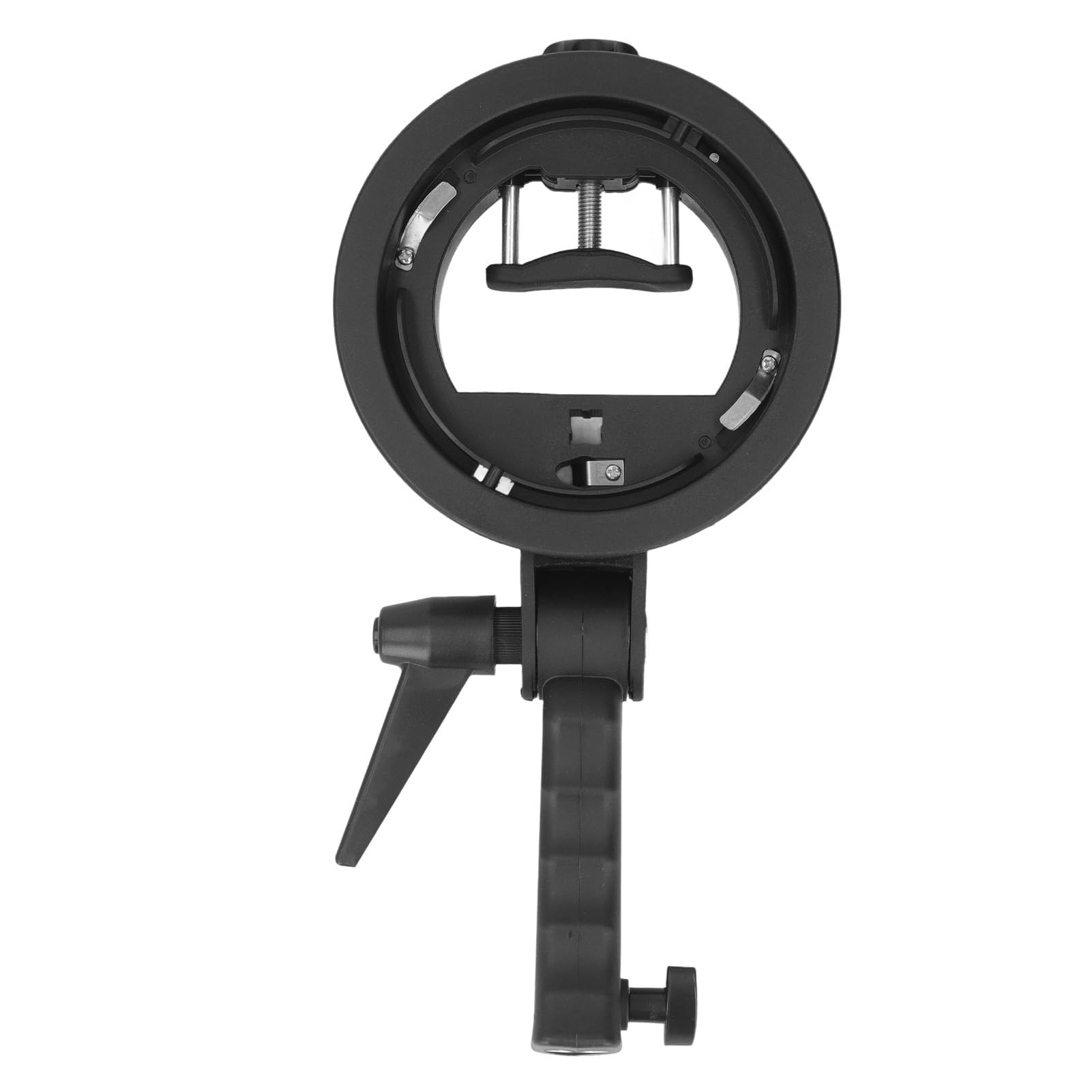 eWINNER S-shaped Elinchrom Mount Flash Bracket Holder with Handle for Speedlight Flash Guns and Elinchrom Mount Strobes for Use with Reflectors/Softboxes/Snoots and Umbrellas