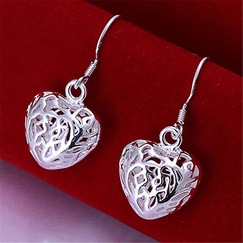 Boucles d'oreilles cœur en argent sterling, le cadeau de mariage idéal