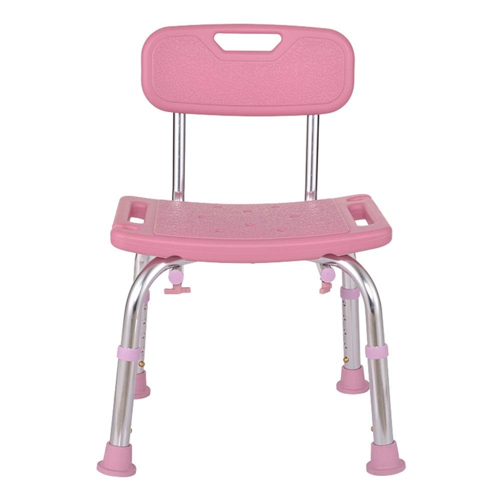 Taburete de Ducha 150 kg, Asiento for el baño con Respaldo, Sillas de Ducha y bañera Asiento Bancos for Ancianos, discapacitados, Ajustable Hight Antideslizante de diseño, Rosa