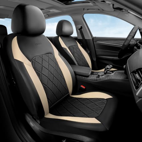 Image of Coverado Car Seat Covers, Front Seat Covers, 2 Front Automotive Seat Cover, Mesh Breathable Seat Protectors, Universal Fit for Most Cars