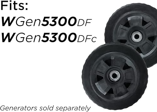 Miniatura 3 de Westinghouse Outdoor Power Equipment WGen5300 - Kit de ruedas y asa para generador portátil, compatible con WGen5300DF y WGen5300DFc