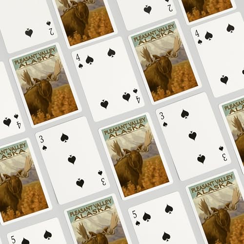 Baraja de 52 cartas tamaño póker con diseño Moose miniatura 4