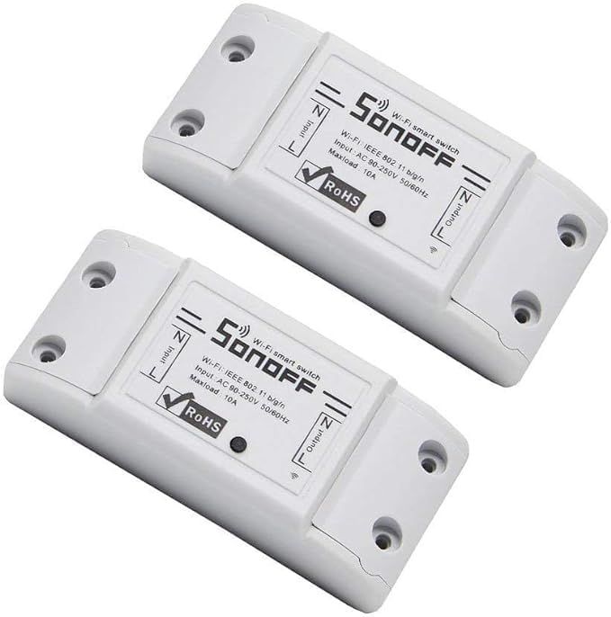 SQUADO - Interruttore Wireless Intelligente, Compatibile con IOS e Android, Funziona con Alexa e Google Home, per Controllo Remoto Luci (2 PEZZI)