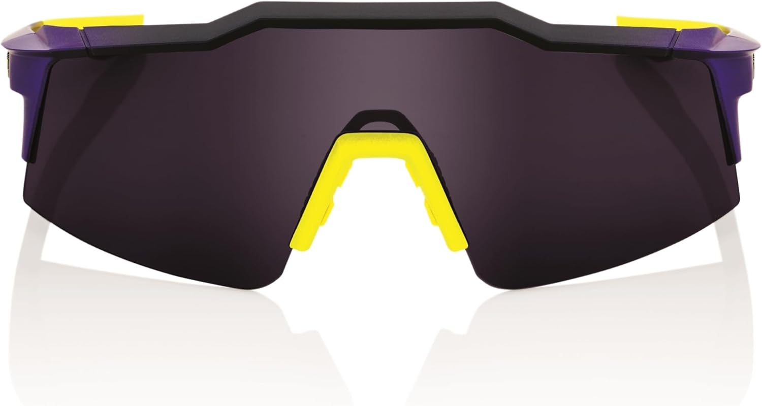 100% SPEEDCRAFT SL Sport Performance Cycling Sunglasses (Matte Metallic Digital Brights - Smoke Lens)